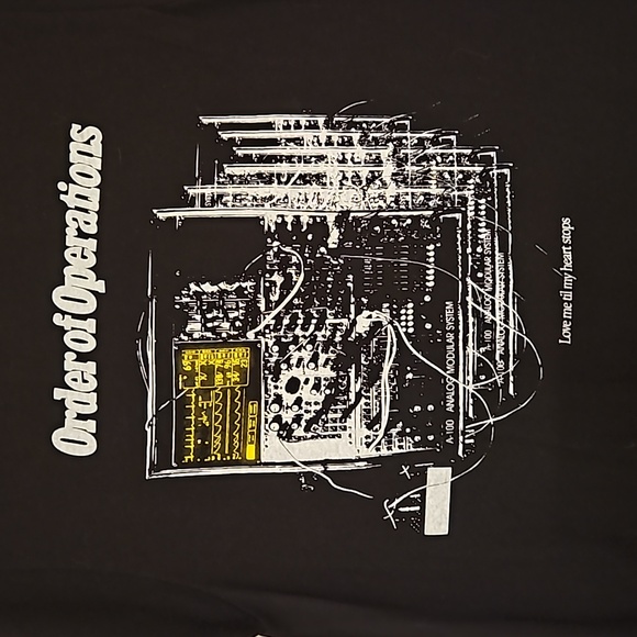 'Order of Operations' black short sleeve graphic tee XS Love me til my 🧡 stops - Picture 2 of 5